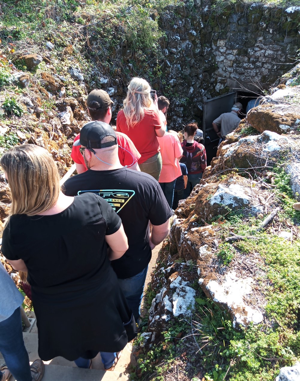 Entering Florida Caverns
